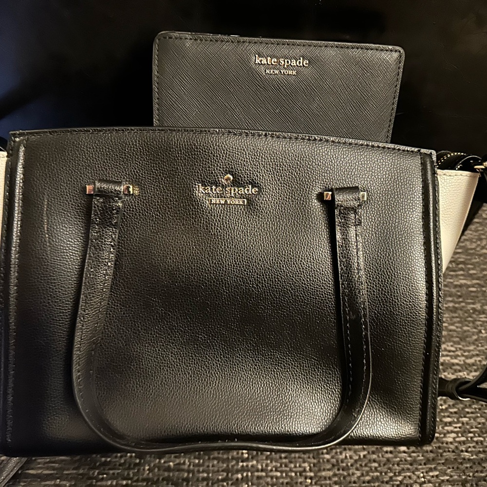 Kate Spade Black Leather Handbag and Wallet